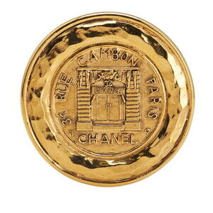 CHANEL Authentic Gold Brooch